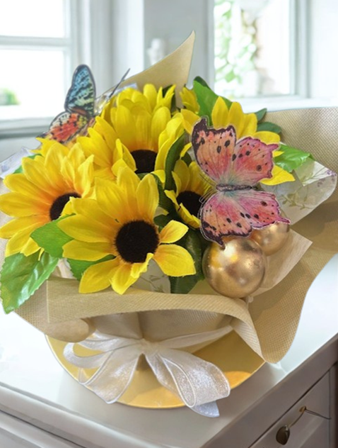 Sunflower Cake Bouquet