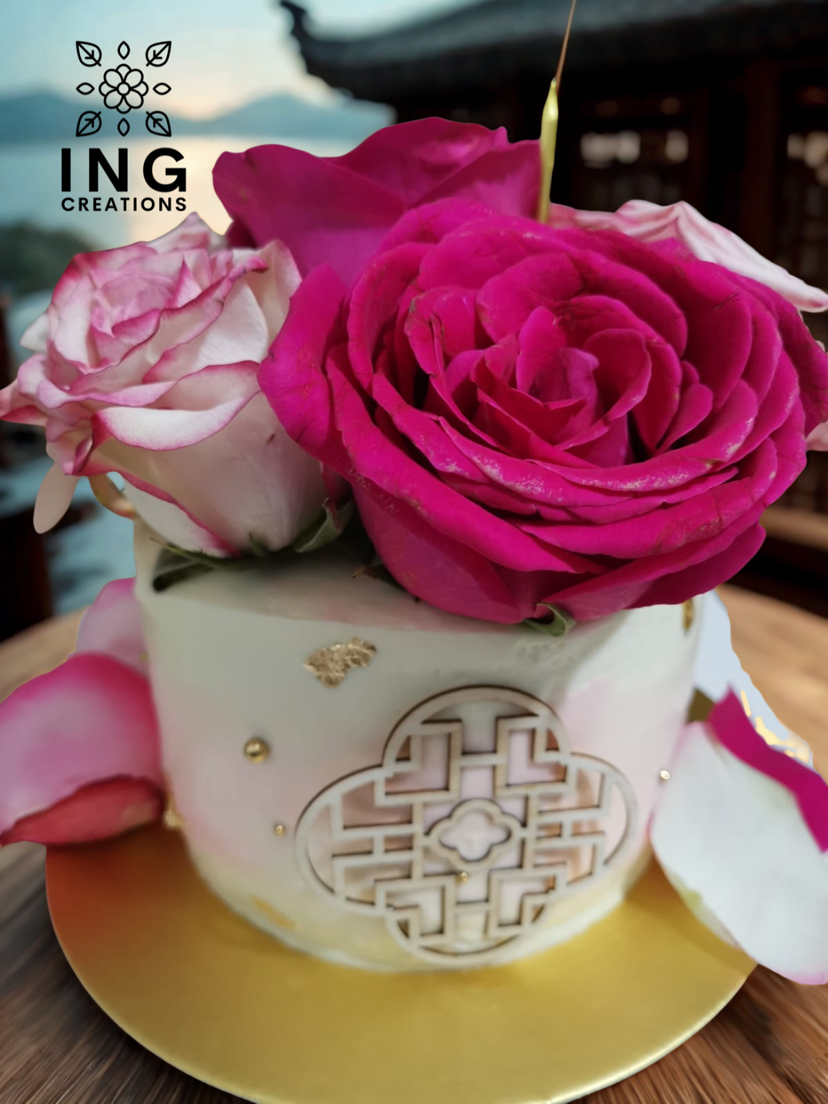 Rosy Longevity Cake